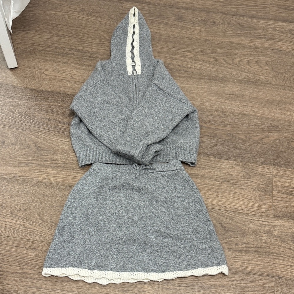 Girl’s Zara Knit Sweater + Skirt